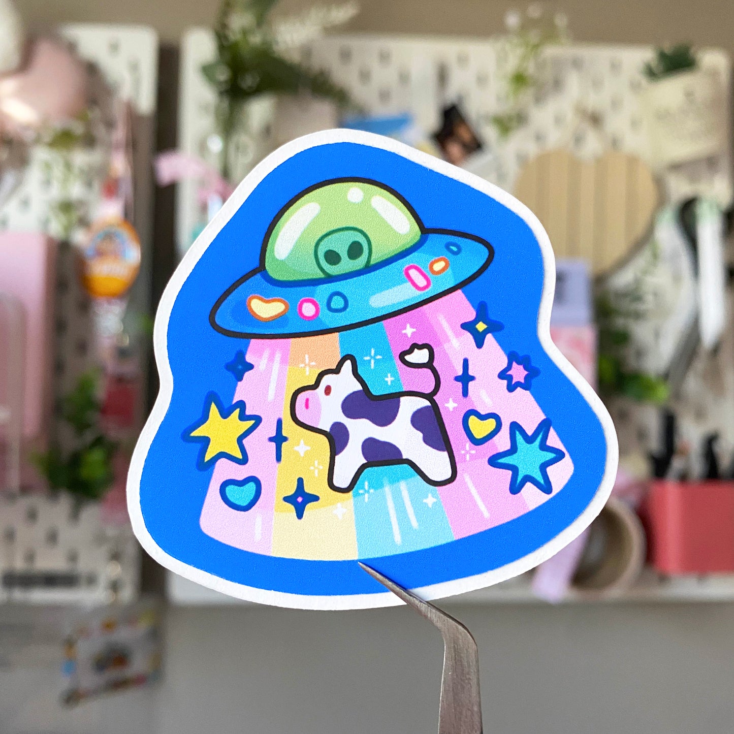 UFO Cow | Matte Sticker