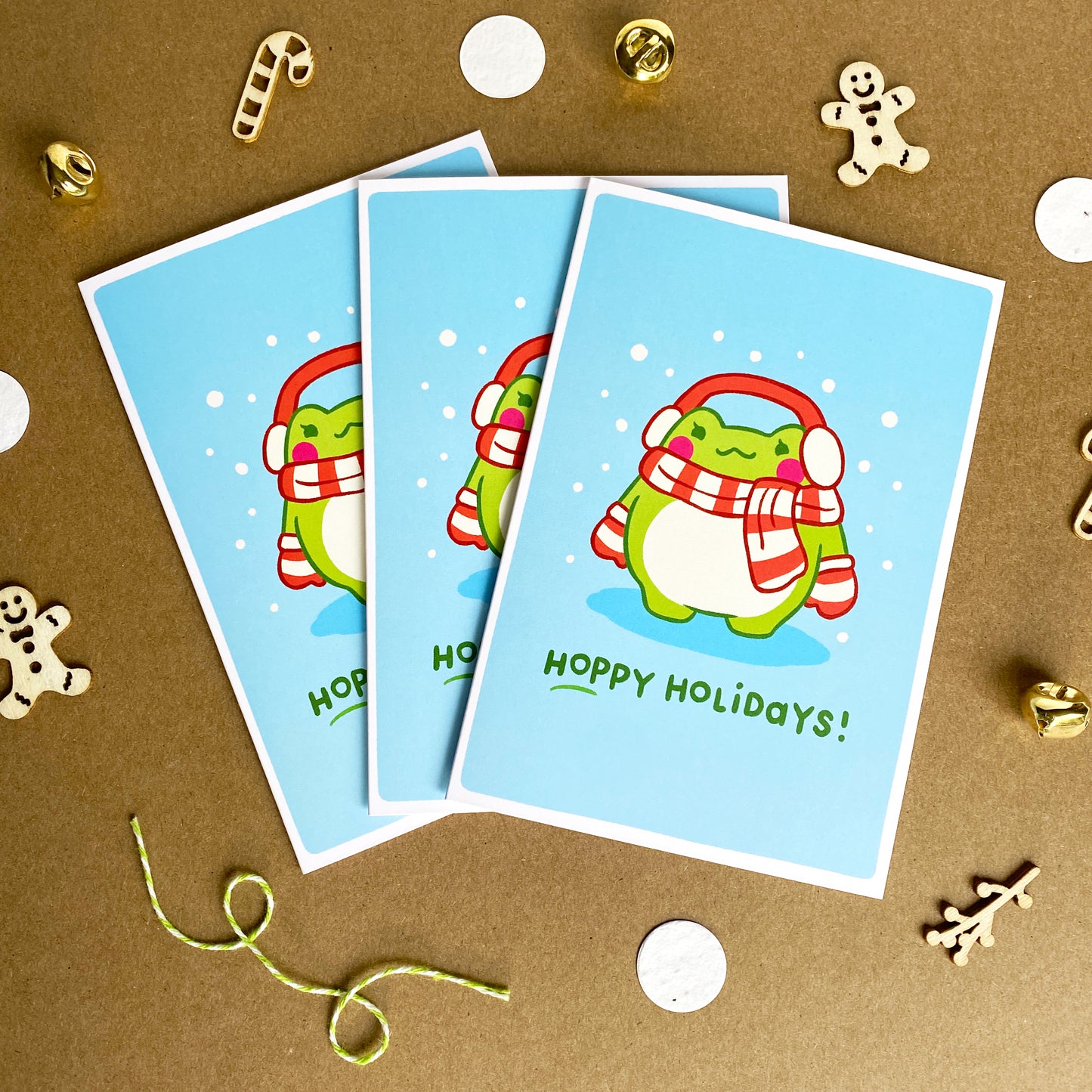 VALUE PACK "Hoppy Holidays" Froggy Greeting Cards | Holiday Cards